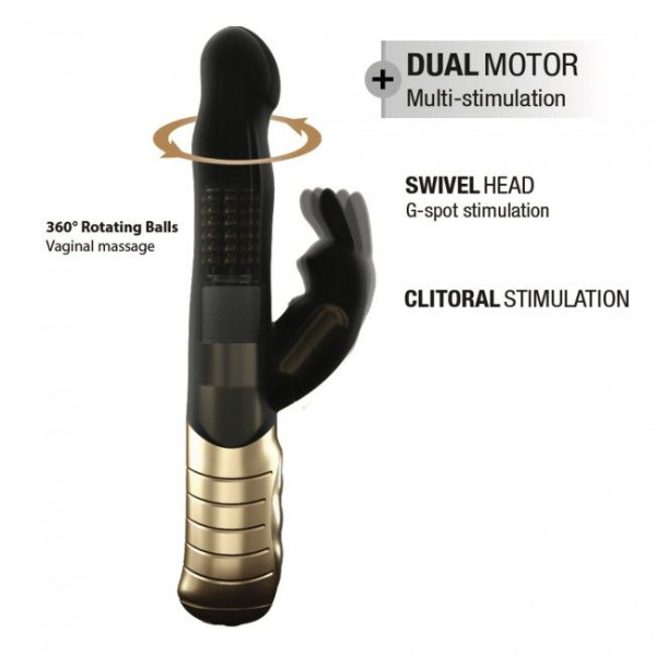 Вибратор-кролик Dorcel Baby Rabbit Gold 2.0 с жемчужным массажем и вращающейся головкой, Dorcel (Франция) - IntimLand