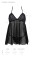 Пеньюар Passion KERRIA CHEMISE black, S/M, кружевной верх, трусики в комплекте, Passion (Польша) - IntimLand
