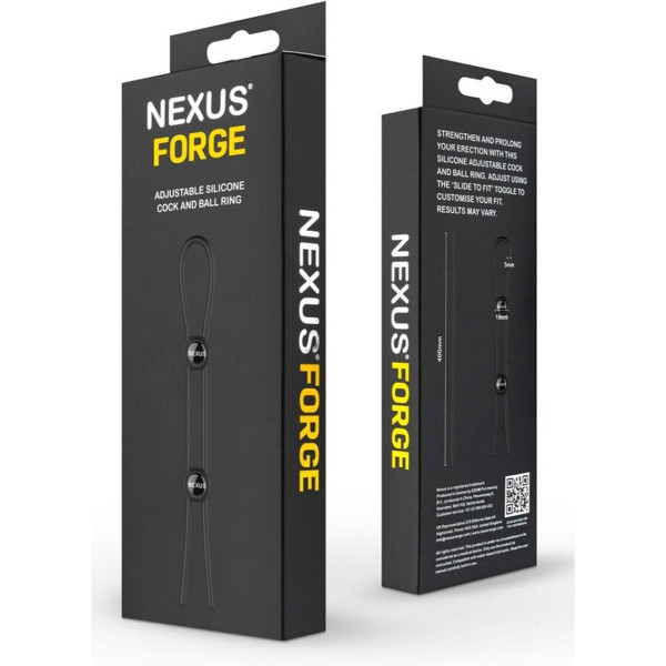 Двойное эрекционное кольцо-лассо Nexus FORGE, диаметр регулируется, Nexus (Великобритания) - IntimLand