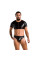 Комплект чоловічої білизни під латекс Passion 057 SET PETER L/XL Black, кроп-топ, стринги