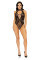 Leg Avenue Net and lace halter bodysuit OS Black