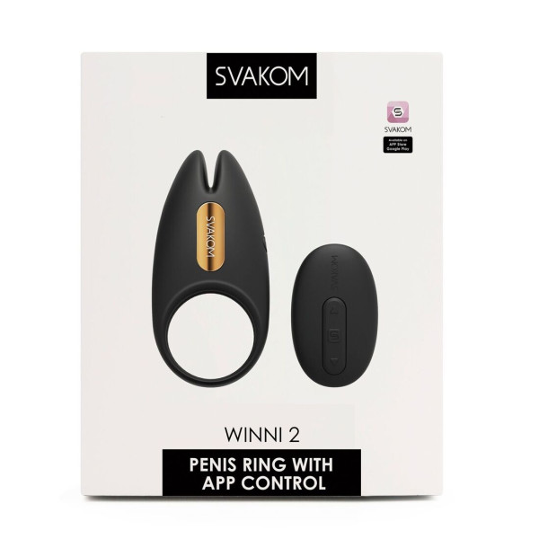 Эрекционное виброкольцо Svakom Winni 2, управление со смартфона, пульт ДУ, Svakom (США) - IntimLand