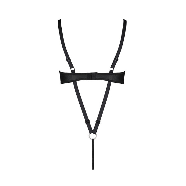 Боди из экокожи Passion CELINE BODY L/XL, black, с доступом, открытый, Passion (Польша) - IntimLand