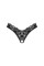 Кружевные стринги Obsessive Donna Dream crotchless thong XS/S Black, открытый доступ