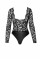 Боди Noir Handmade F296 Psyche bodysuit of lace and wetlook - L, Noir Handmade (Польща) - IntimLand
