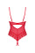 Боди с доступом Obsessive Ingridia crotchless teddy XL/2XL, красное, открытая грудь, Obsessive (Польща) - IntimLand