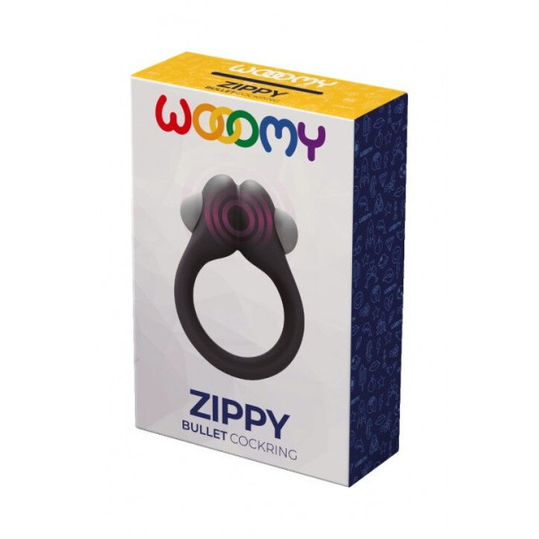 Эрекционное виброкольцо Wooomy Zippy, 1 виброрежим, диаметр 3–4,2 см, Wooomy (Испания) - IntimLand