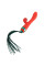 Вибратор-кролик с флоггером LOCKINK SEVANDA Whip Vibrating Massage Wand - Red & Green, LOCKINK - IntimLand