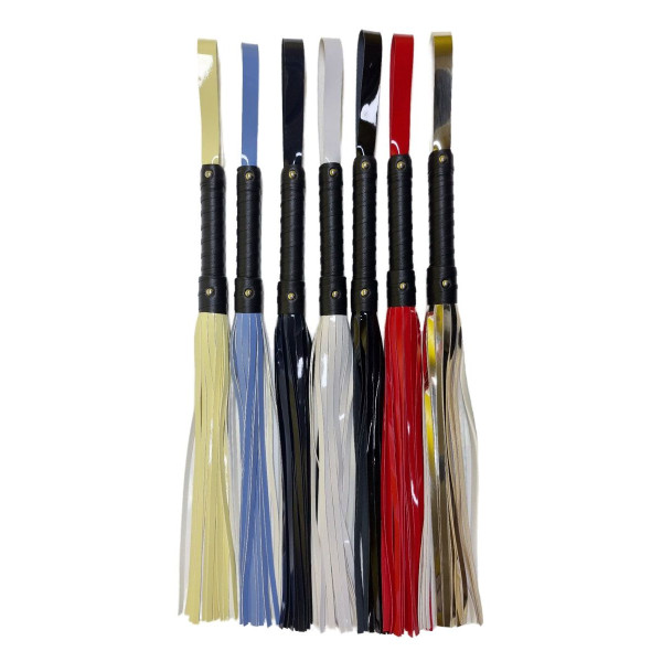 Лакированный флоггер Flirty ЭКО, золотой, Flirty (Украина) - IntimLand