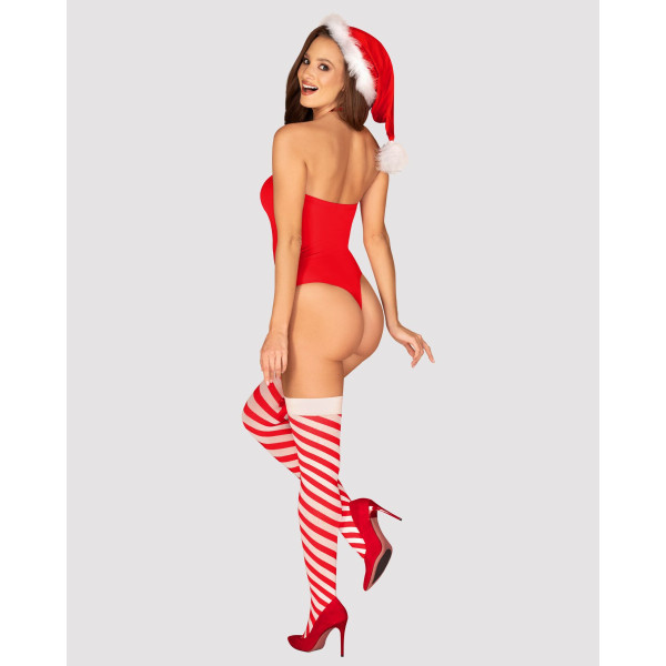 Боди Obsessive Kissmas teddy red L/XL, Obsessive (Польща) - IntimLand