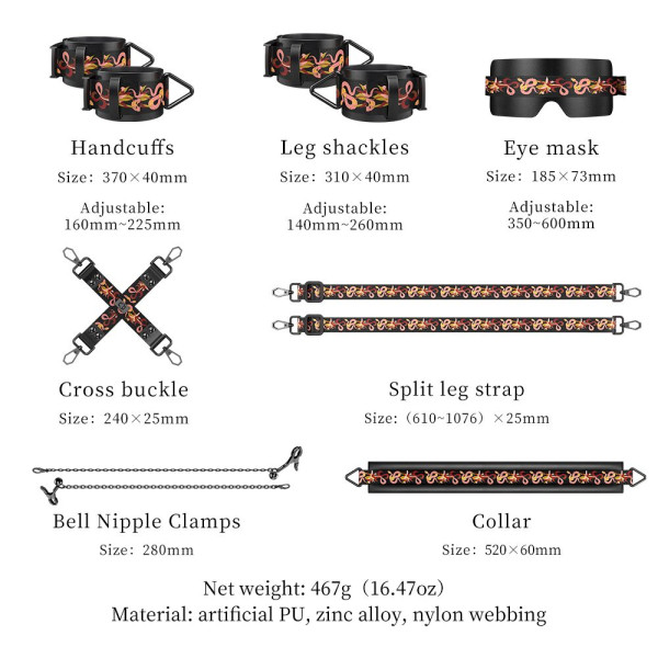 БДСМ-набор LOCKINK The Flowering Serpent - Bondage Set, 7 шт., LOCKINK - IntimLand