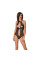 Сетчатое боди с кружевом на груди Passion SATARA BODY XXL/XXXL black, Passion (Польша) - IntimLand