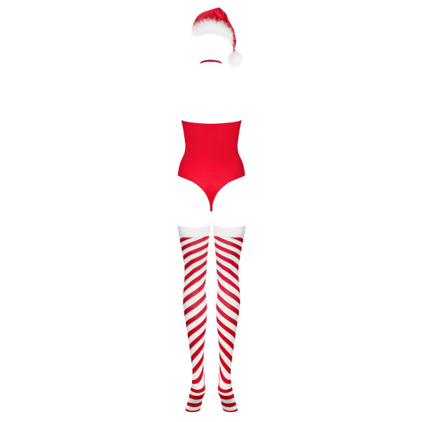 Боди Obsessive Kissmas teddy red S/M, Obsessive (Польща) - IntimLand