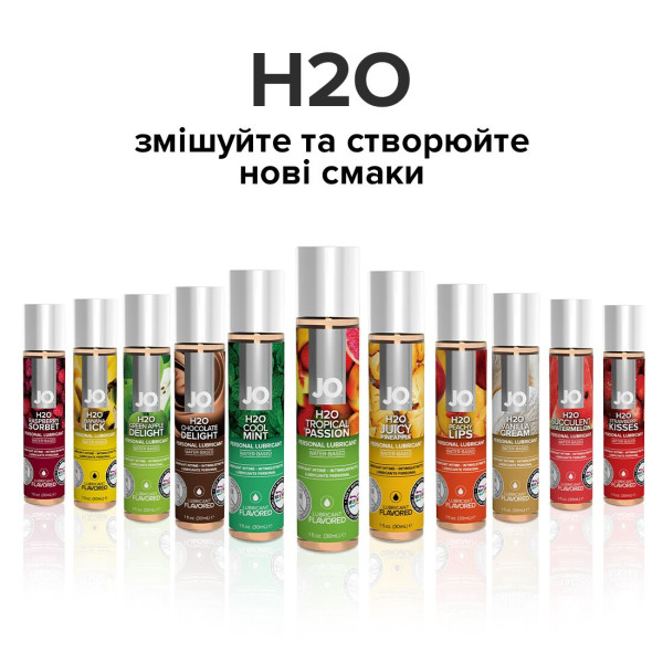 Смазка на водной основе JO H2O — Tropical Passion (120 мл) без сахара, растительный глицерин, JO (США) - IntimLand