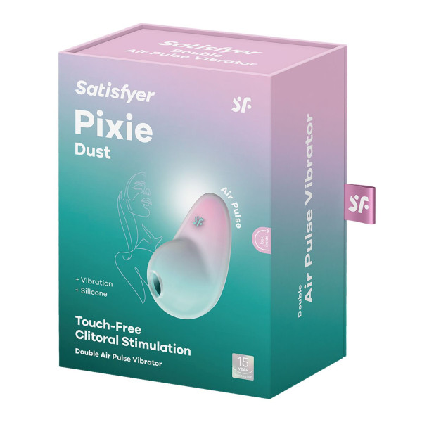 Вакуумный стимулятор с вибрацией Satisfyer Pixie Dust Mint/Pink, Satisfyer (Германия) - IntimLand