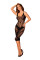 Полупрозрачное платье миди Obsessive D609 dress S/M/L, black