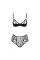 Эротический комплект с рисунком Passion LOVELIA BIKINI L/XL, black, Passion (Польша) - IntimLand