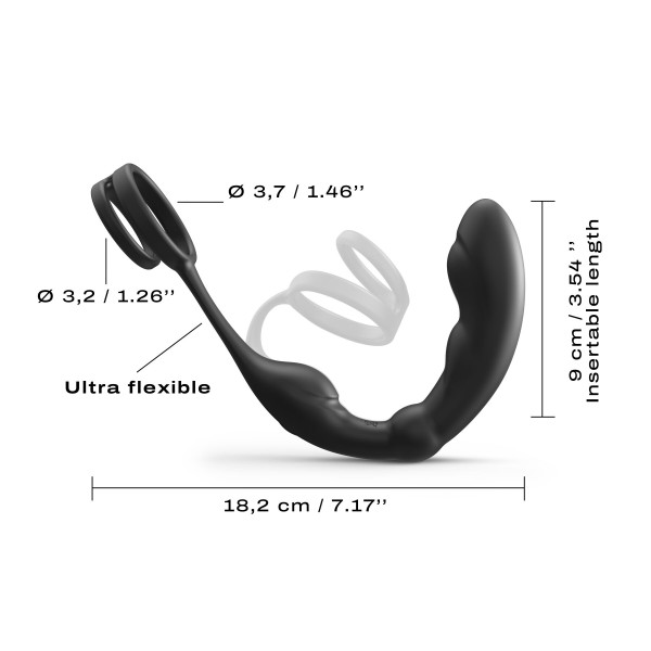 Массажер простаты Dorcel P-Ring с эрекционным кольцом и пультом ДУ, Dorcel (Франция) - IntimLand