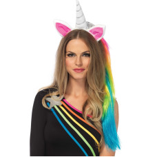 Обруч ріг єдинорога Leg Avenue Magical Unicorn Headband, з райдужною гривою
