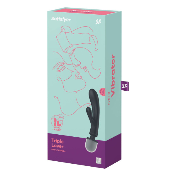 Вибратор-кролик с вибромассажером Satisfyer Triple Lover Grey, 3 мотора, Satisfyer (Германия) - IntimLand
