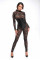 Комбинезон Noir Handmade F299 Enigma lace catsuit with underbust bodice - 3XL
