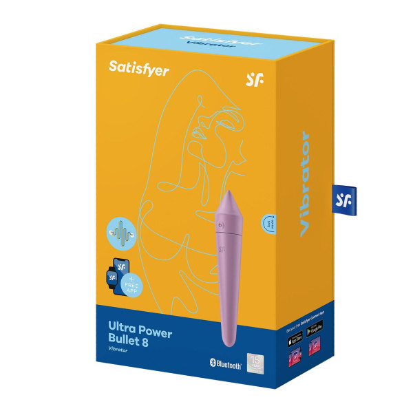 Смарт-минивибратор Satisfyer Ultra Power Bullet 8 Lilac, Satisfyer (Германия) - IntimLand