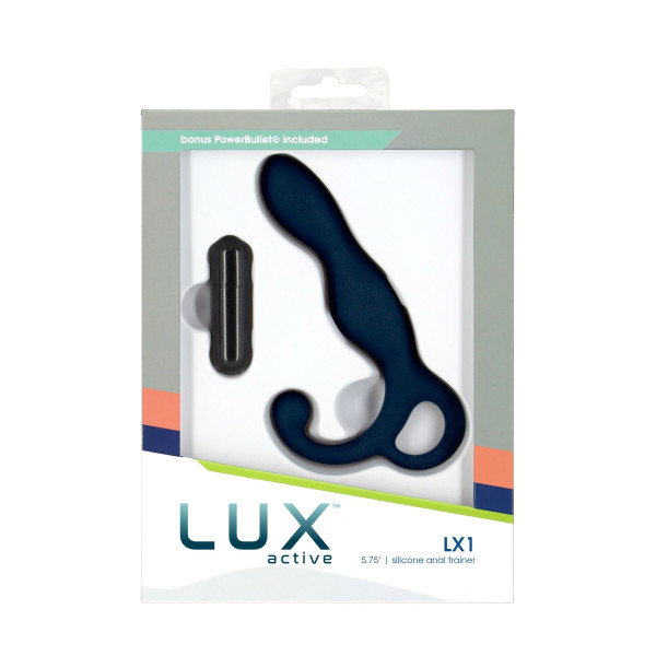 Массажер простаты Lux Active LX1 Anal Trainer 5.75″, Dark Blue, вибропуля в комплекте, LUX Active (Канада) - IntimLand