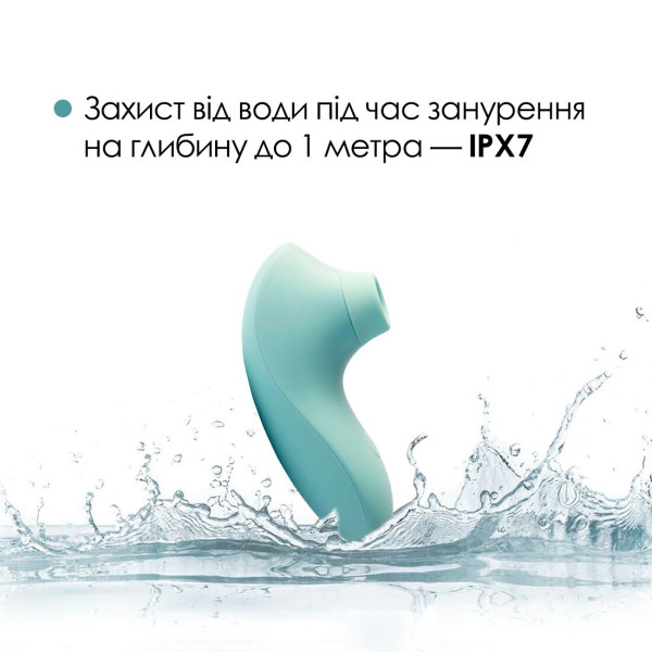 Вакуумный стимулятор Svakom Pulse Lite Neo Seafoam Blue, управляется со смартфона, Svakom (США) - IntimLand