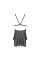 Сорочка Passion DELIENA CHEMISE L/XL black, стринги с заниженной талией, Passion (Польша) - IntimLand