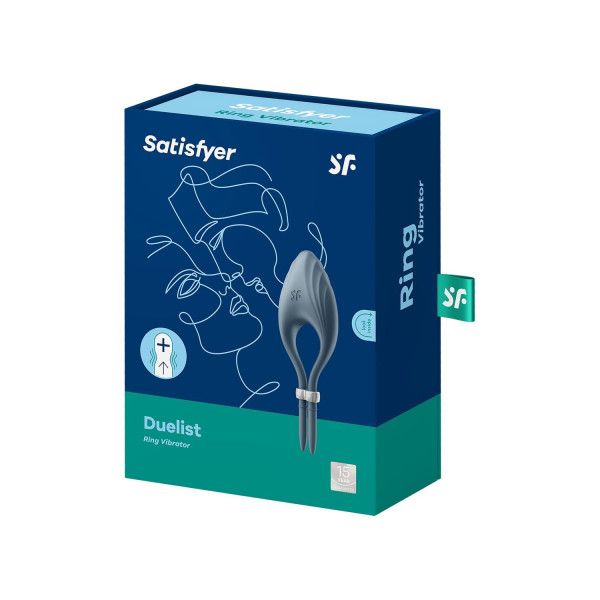 Эрекционное вибокольцо лассо Satisfyer Duelist Dark Blue, 10 режимов, мощный мотор, Satisfyer (Германия) - IntimLand