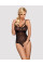 Кружевное боди с доступом 818-TED-1 teddy L/XL, черное, Obsessive (Польща) - IntimLand