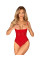 Боди с доступом Obsessive Ingridia crotchless teddy XL/2XL, красное, открытая грудь, Obsessive (Польща) - IntimLand