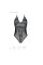Боди с ажурным декором и открытым шагом Passion URSULA BODY L/XL, black, Passion (Польша) - IntimLand