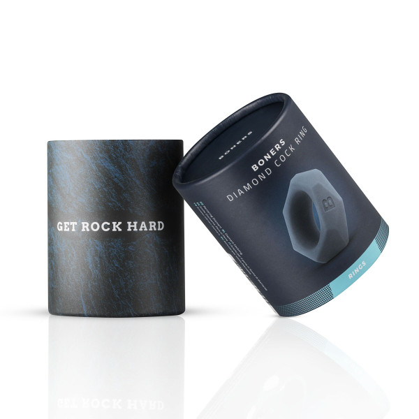 Эрекционное кольцо Boners Diamond Cock Ring - Grey, Boners - IntimLand