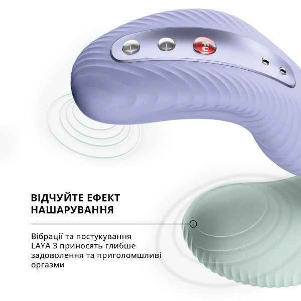 Накладной вибратор Fun Factory LAYA III soft violet, эффект постукивания пальцем, Fun Factory (Германия) - IntimLand