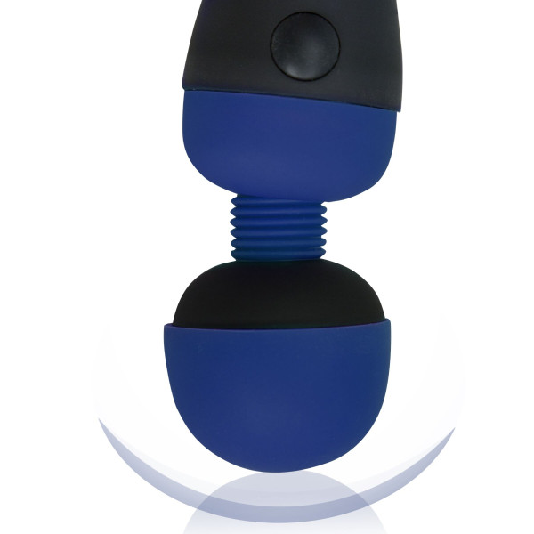 Вибромассажер PalmPower Recharge Blue, перезаряжаемый, гибкая головка, тревел-замок, PalmPower (Канада) - IntimLand