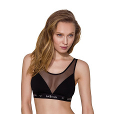 Топ с прозрачной вставкой Passion PS002 TOP M, black