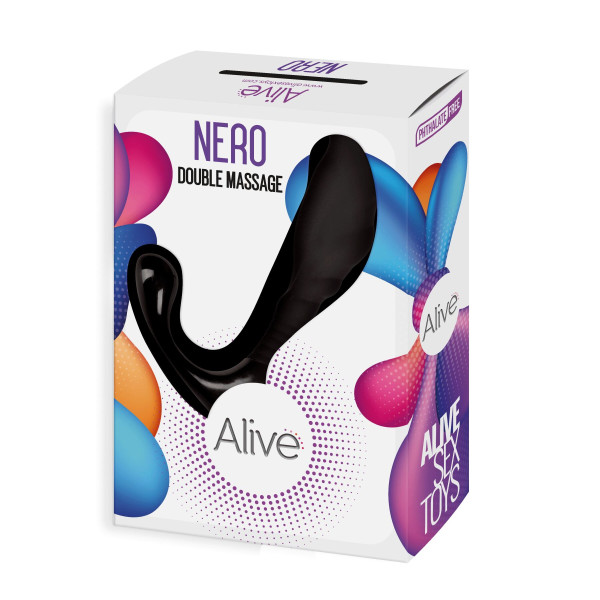 Самый недорогой массажер простаты Alive Nero для новичков, силикон и пластик, отлично для старта, Alive (Іспанія) - IntimLand