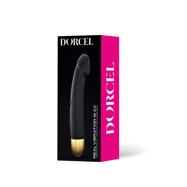 Вибратор Dorcel Real Vibration M Gold 2.0, диам 3,7см, перезаряжаемый, для точки G, Dorcel (Франция) - IntimLand