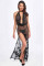 Платье Noir Handmade F312 Divinity long flocked mesh dress with open back - XXL, Noir Handmade (Польща) - IntimLand