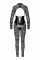 Комбинезон Noir Handmade F299 Enigma lace catsuit with underbust bodice - 3XL