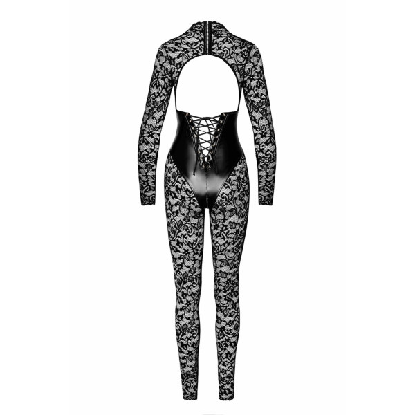 Комбинезон Noir Handmade F299 Enigma lace catsuit with underbust bodice - 3XL