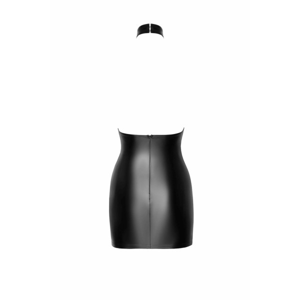 Платье Noir Handmade F311 Eros mini halter dress of flocked mesh and wetlook - 3XL, Noir Handmade (Польща) - IntimLand
