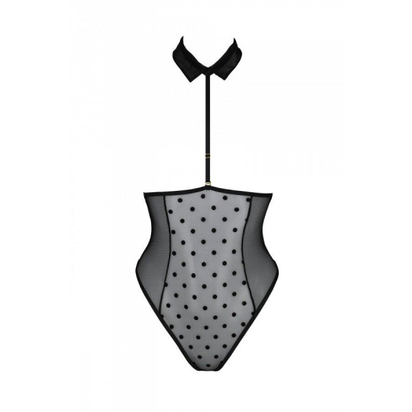 Эротическое боди Passion TRISHA BODY, S/M, black, с открытыми чашками, Passion (Польша) - IntimLand