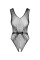 Сітчастий бодістокінг з доступом Obsessive B115 teddy S/M/L, чорний
