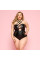 Сексуальное боди JSY «Страстная Лорейн» Plus Size Black, люверсы, стрепы, экокожа, шнуровка, JSY (Китай) - IntimLand