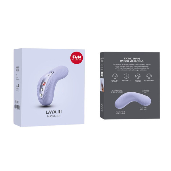 Накладной вибратор Fun Factory LAYA III soft violet, эффект постукивания пальцем, Fun Factory (Германия) - IntimLand