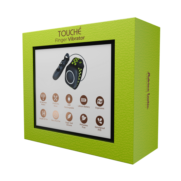 Вибратор на палец Adrien Lastic Touche (L) для глубокой стимуляции с пультом управления на руке, Adrien Lastic (Іспанія) - IntimLand