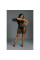 Платье-бодистокинг Moonlight Plus Model 05 XL-XXXL Black, закрытое одно плечо и рукав, Moonlight (Испания) - IntimLand