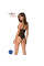 Боди с ажурным лифом Passion CHRISTA BODY L/XL, black, Passion (Польша) - IntimLand
